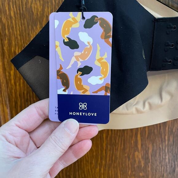 Honeylove Crossover Bra Women's 1X 40 C/D | Black/Tan | Wireless | NWT - Picture 4 of 5